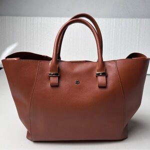 Gunas New York Elegant Brown vegan Leather Tote Bag